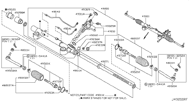 2010 Infiniti G37 Power Steering Gear Diagram 10