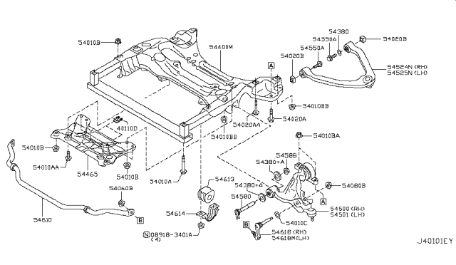 2010 Infiniti G37 Front Suspension Diagram 1