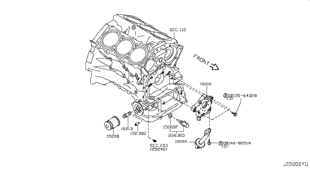 2012 Infiniti G25 Lubricating System Diagram 2