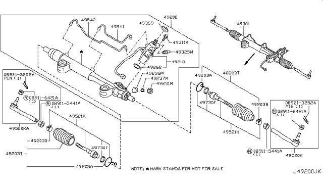 2008 Infiniti G35 Power Steering Gear Diagram 3