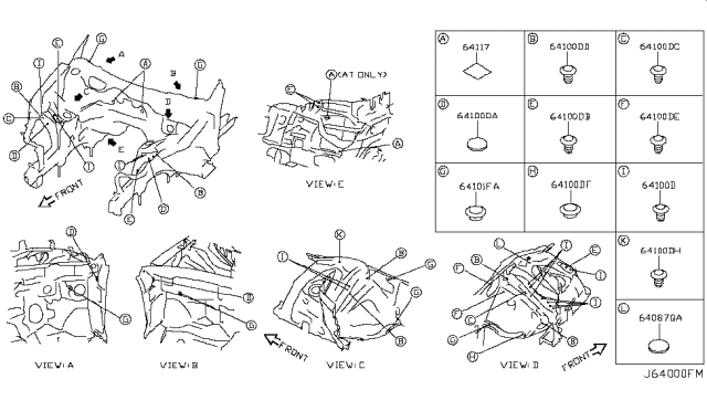 2012 Infiniti G25 Hood Ledge & Fitting Diagram 3