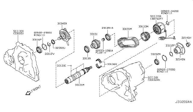 2010 Infiniti G37 Transfer Gear Diagram 4