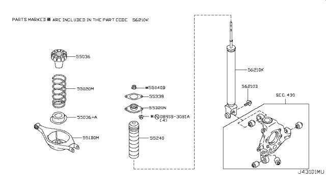 2013 Infiniti G37 Rear Suspension Diagram 5