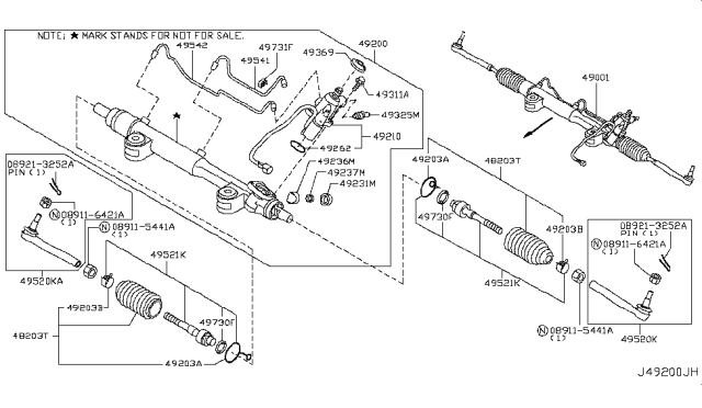 2008 Infiniti G35 Power Steering Gear Diagram 1