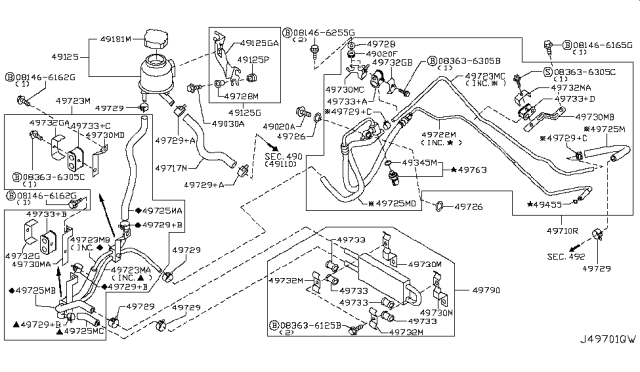 2010 Infiniti G37 Power Steering Piping Diagram 1