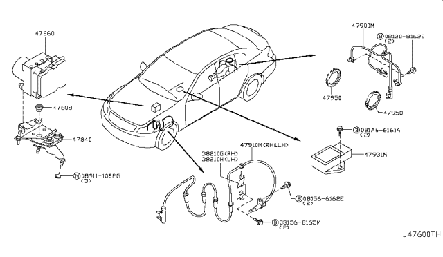 2011 Infiniti G25 Anti Skid Control Diagram