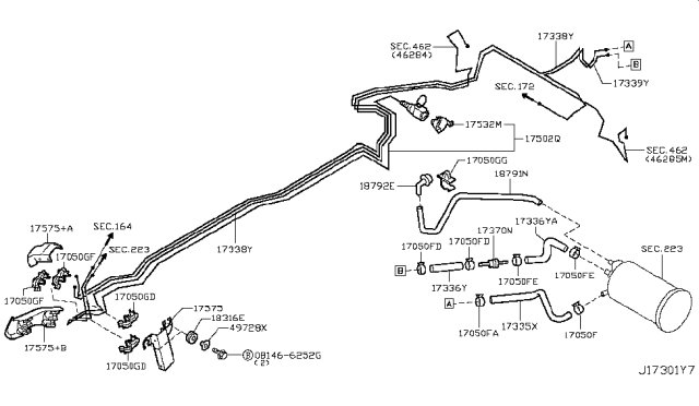 2013 Infiniti G37 Tube-Breather Diagram for 17339-JU40A