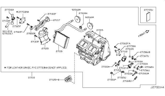 2012 Infiniti G37 Heater & Blower Unit Diagram 4