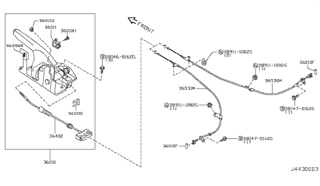 2008 Infiniti G35 Parking Brake Control Diagram 2