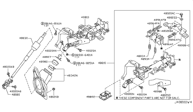 2013 Infiniti G37 Steering Column Diagram 1