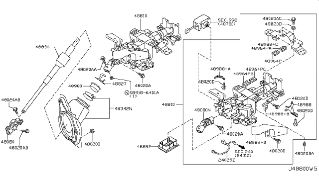 2012 Infiniti G37 Steering Column Diagram 3