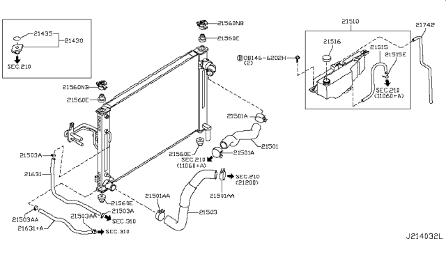 2015 Infiniti Q40 Radiator,Shroud & Inverter Cooling Diagram 2