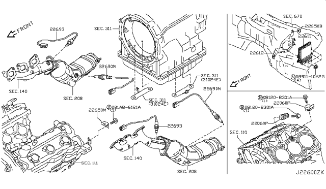 2011 Infiniti G25 Engine Control Module Diagram 1