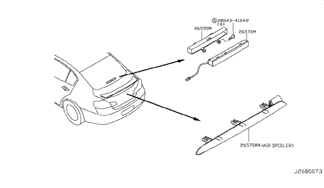 2008 Infiniti G35 High Mounting Stop Lamp Diagram 1