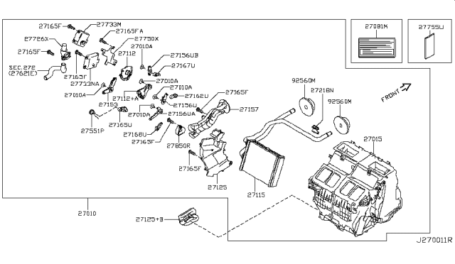 2008 Infiniti G37 Sedan Heater & Blower Unit Diagram 4