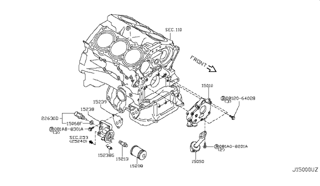 2011 Infiniti G37 Lubricating System Diagram 2