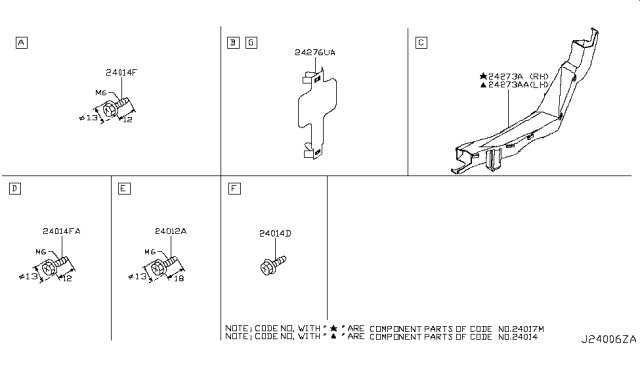 2011 Infiniti G25 Harness Assembly-Body Diagram for 24014-1NM0A