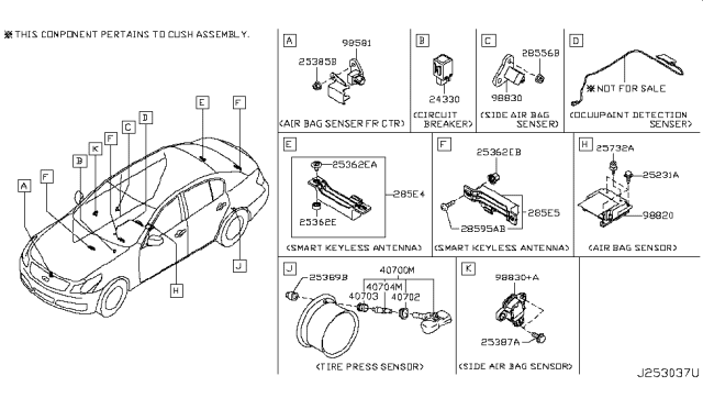 2015 Infiniti Q40 Electrical Unit Diagram 1