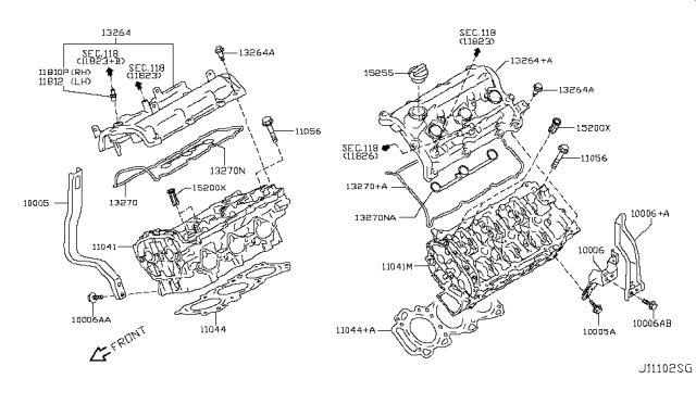 2015 Infiniti Q40 Cylinder Head & Rocker Cover Diagram 2