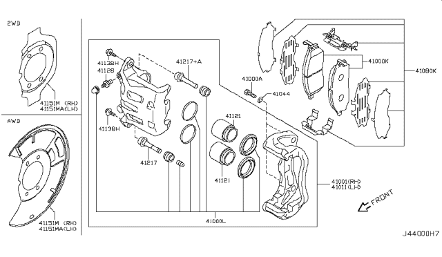 2008 Infiniti G35 Front Brake Diagram 4