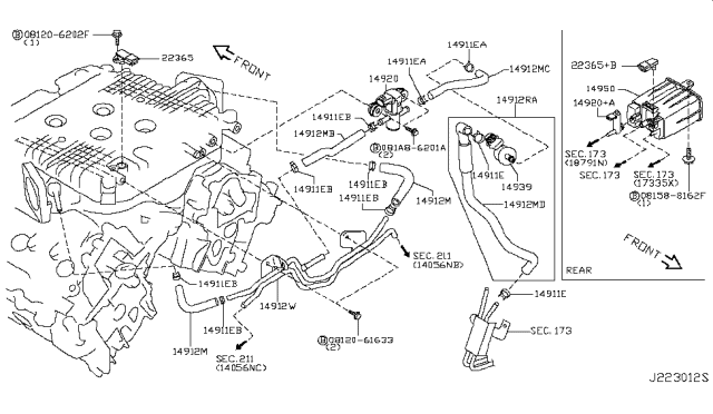 2009 Infiniti G37 Engine Control Vacuum Piping Diagram 2