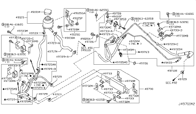 2010 Infiniti G37 Power Steering Piping Diagram