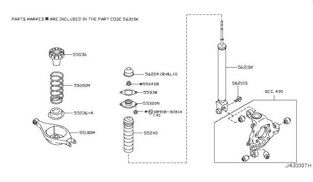 2007 Infiniti G35 Sedan Rear Suspension Diagram 6