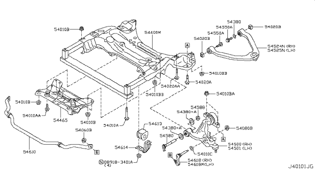 2015 Infiniti Q40 Front Suspension Diagram 1