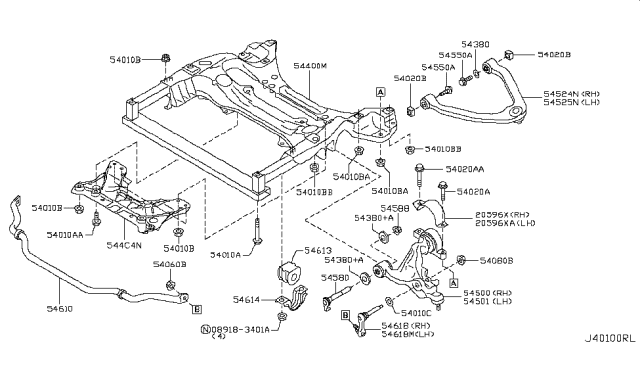 2008 Infiniti G35 Sedan Front Suspension Diagram 1