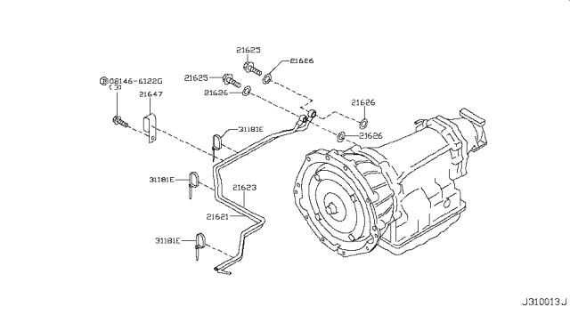 2007 Infiniti G35 Auto Transmission,Transaxle & Fitting Diagram 3