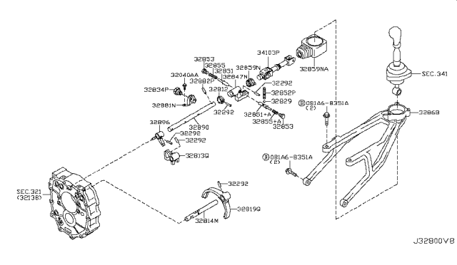 2009 Infiniti G37 Transmission Shift        Control Diagram 2