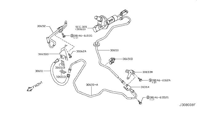 2012 Infiniti G25 Bolt Diagram for 11298-4M407