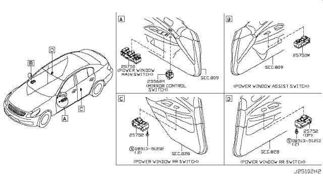 2015 Infiniti Q40 Switch Diagram 1