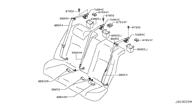 2008 Infiniti G35 Insulator-Pillar Diagram for 76884-JK60A