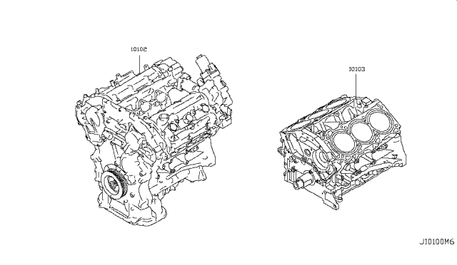 2008 Infiniti G35 Bare & Short Engine Diagram 2