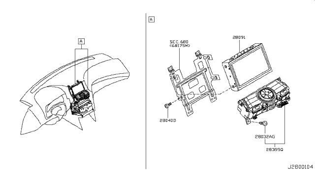 2007 Infiniti G35 Switch Assembly-Its & Audio R Diagram for 28395-JK600