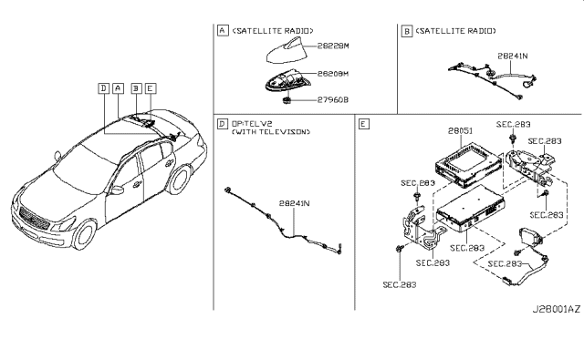 2013 Infiniti G37 Audio & Visual Diagram 3