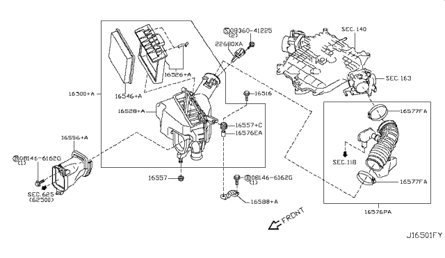 2015 Infiniti Q40 Air Cleaner Diagram 2