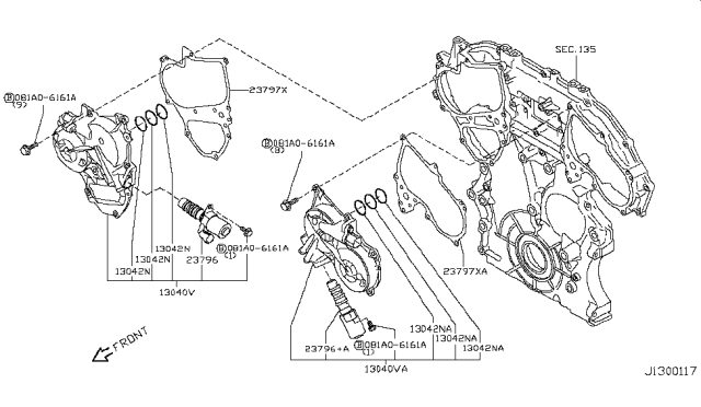 2008 Infiniti G37 Gasket-Solenoid Diagram for 23797-JK20A