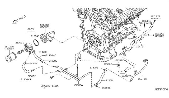 2007 Infiniti G35 Oil Cooler Diagram 2