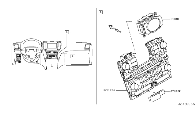 2008 Infiniti G35 Instrument Meter & Gauge Diagram 1