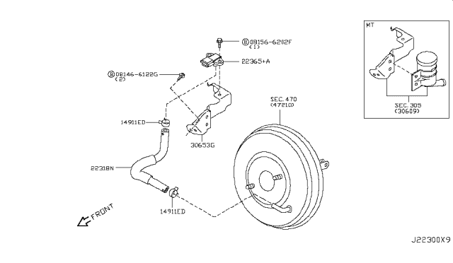 2008 Infiniti G35 Sedan Engine Control Vacuum Piping Diagram 3