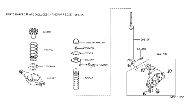 2011 Infiniti G37 Rear Suspension Diagram 9