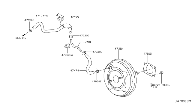 2015 Infiniti Q40 Brake Servo &             Servo Control Diagram 1