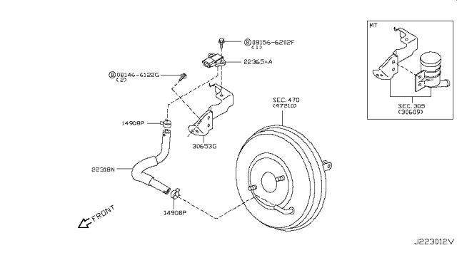 2010 Infiniti G37 Sedan Engine Control Vacuum Piping Diagram 7