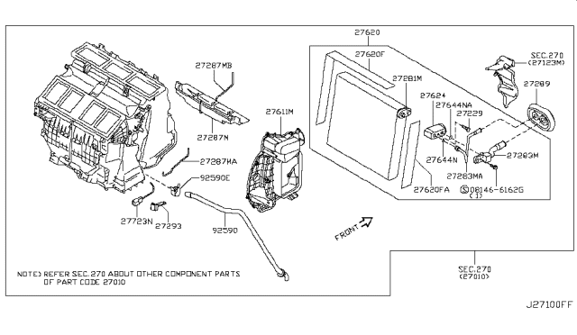 2009 Infiniti G37 Cooling Unit Diagram 1