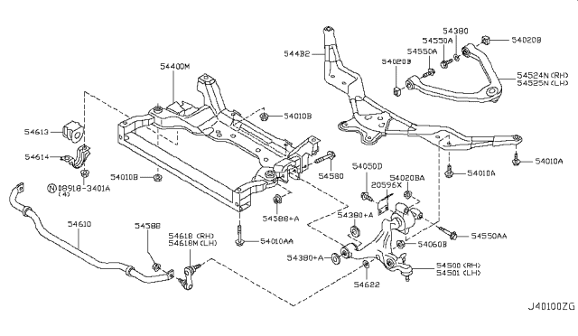 2011 Infiniti G25 Front Suspension Diagram 5