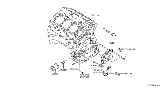 2012 Infiniti G37 Lubricating System Diagram 3