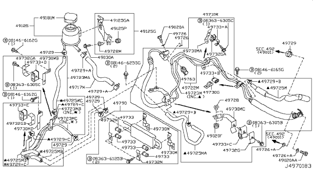 2008 Infiniti G35 Power Steering Piping Diagram 7