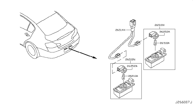 2015 Infiniti Q40 License Plate Lamp Diagram